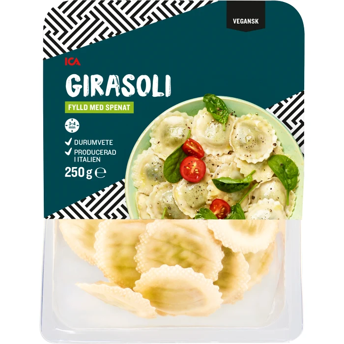 Pasta Girasoli Färsk Spenatfyllning Vegansk 250g ICA