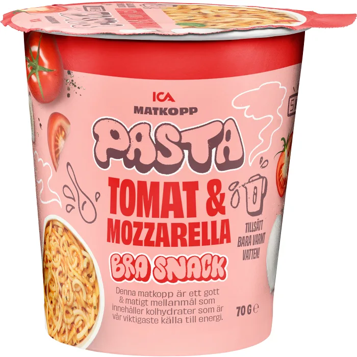 Pasta Cup Tomat och Mozzarella 70g ICA