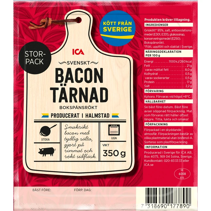 Bacon Tärnad 350g ICA