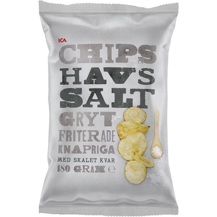 Chips Havssalt Grytfriterade 180g ICA