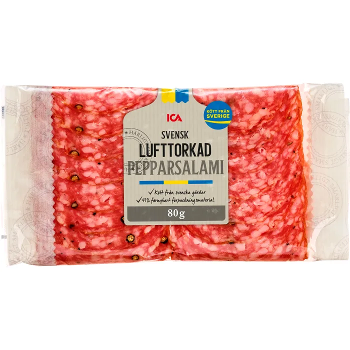Salami Peppar Lufttorkad 80g ICA
