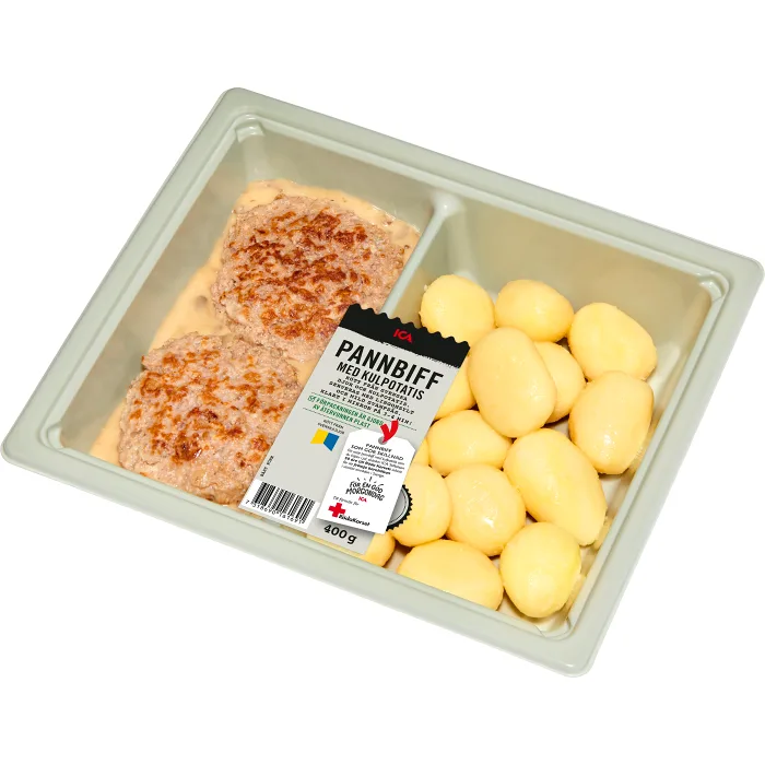 Pannbiff med kokt kulpotatis & svampsås 400g ICA