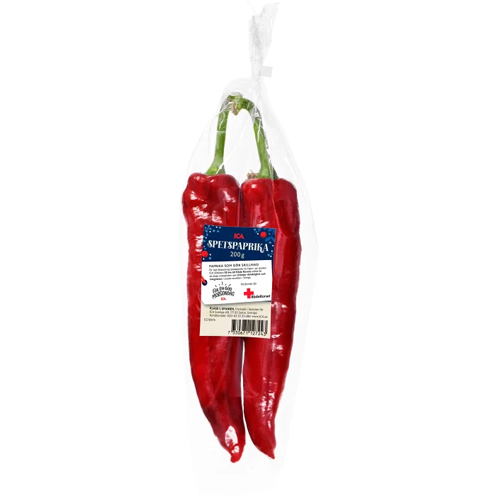 Röd spetsig paprika 200g Klass 1 ICA Selection