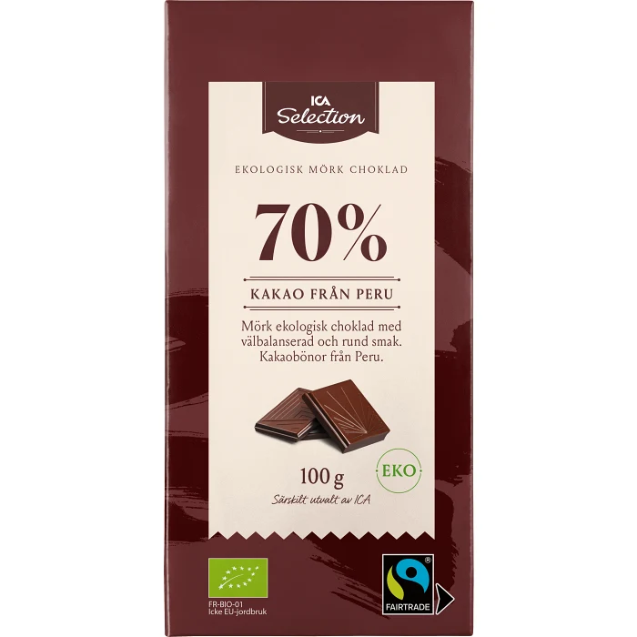 Mörk choklad 70% ICA Selection