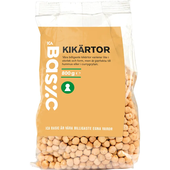 Kikärtor 800g ICA Basic