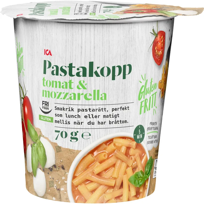 Pastakopp Tomato & Mozzarella Glutenfri 70g ICA