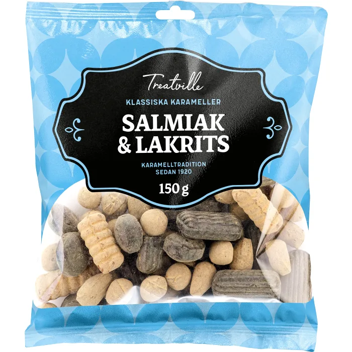 Karameller Salmiak Lakrits 150g Treatville