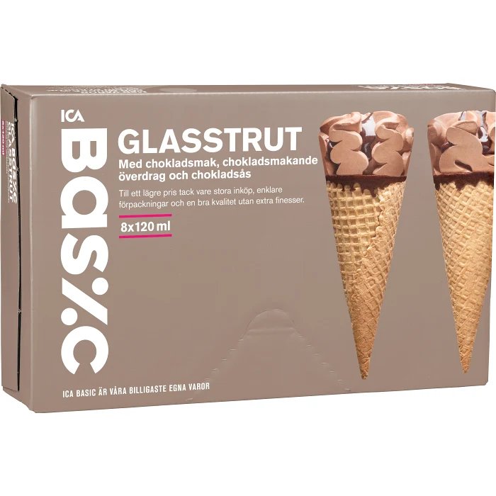 Glasstrut Choklad 8-p ICA Basic