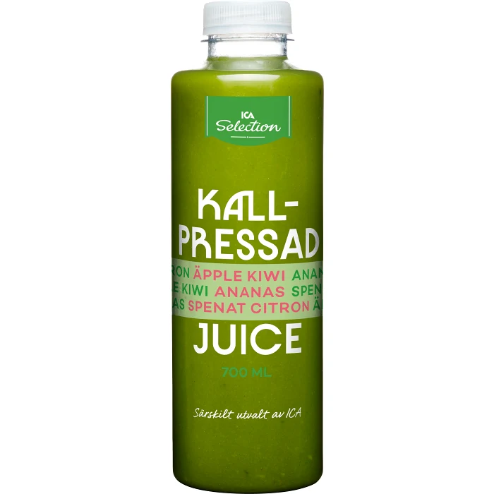 Juice Kallpressad Äpple Kiwi ananas spenat & citron 700ml ICA Selection