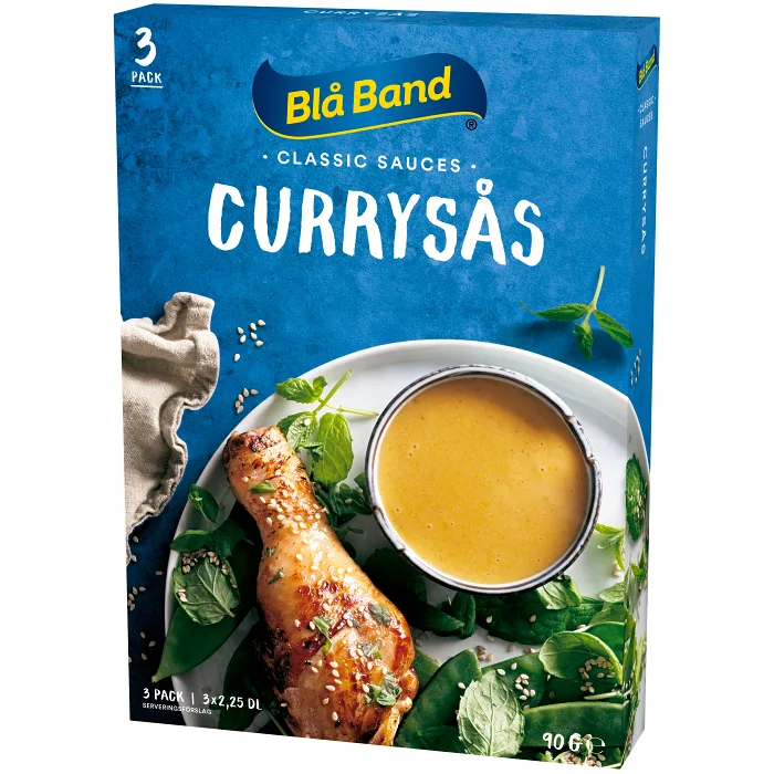 Currysås 2,25dl 3-p Blå Band
