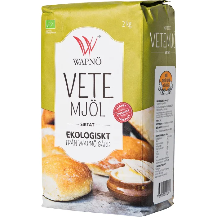 Vetemjöl siktat 2kg Wapnö