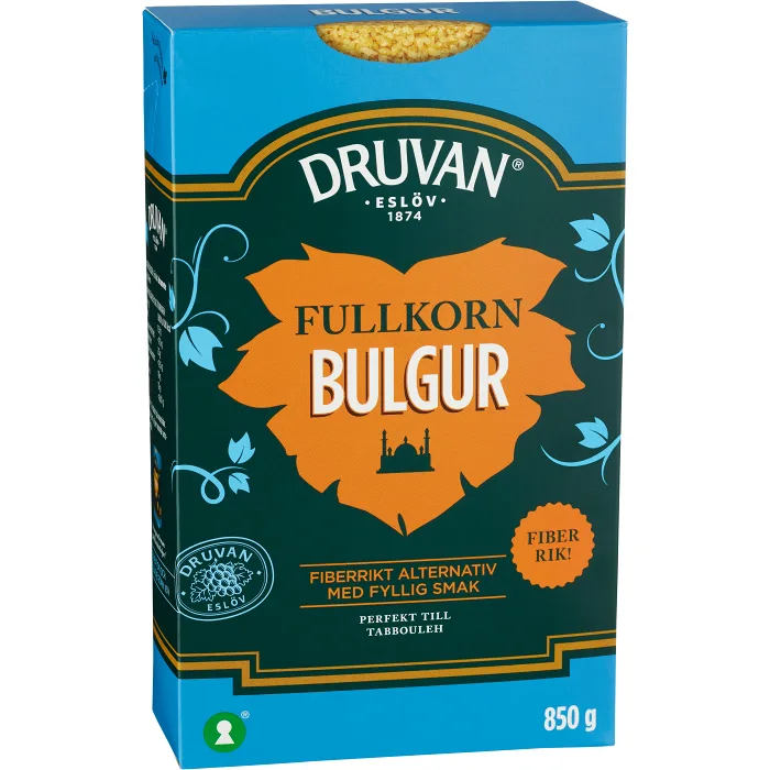 Fullkorns Bulgur 850g Druvan