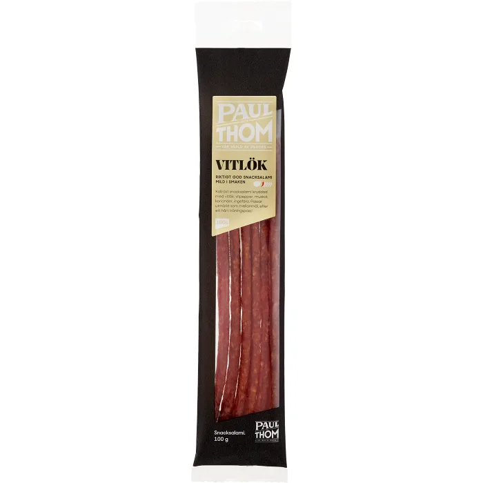 Snacksalami vitlök 100g PAUL och THOM