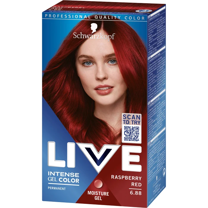 Hårfärg 6.88 Raspberry Red 1-p Schwarzkopf Live