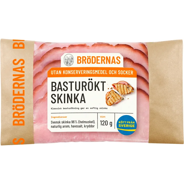 Skinka Basturökt 120g Brödernas