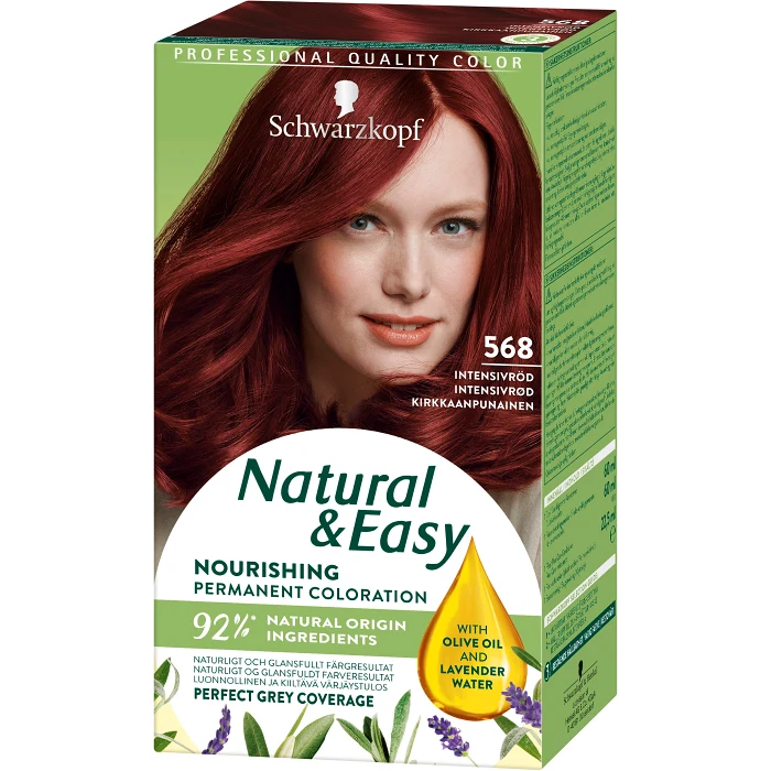 Hårfärg Natural & Easy Intensivröd 568 1-p Schwartzkopf