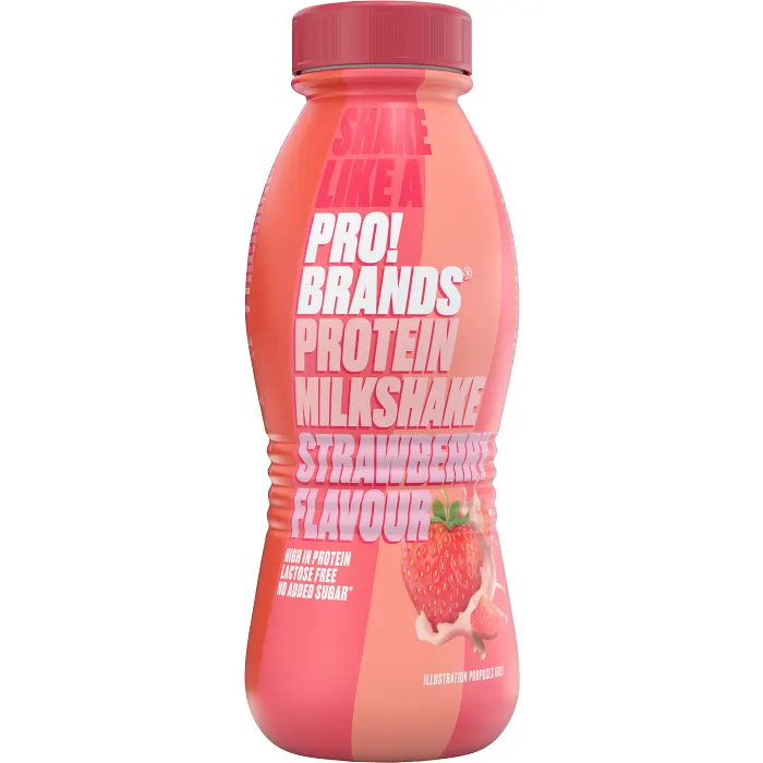 Protein milkshake jordgubb laktosfir 310ml PROBRANDS