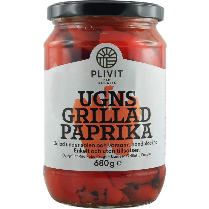 Ugnsgrillad Paprika Röd 680g Plivit Trade