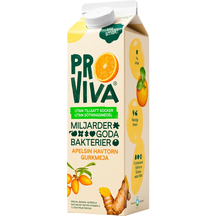 Juice Apelsin Havtorn Gurkmeja UTSS 1l Proviva