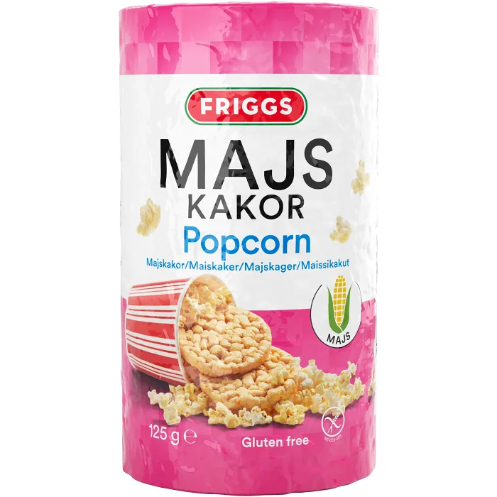 Majskakor Popcorn 125g Friggs