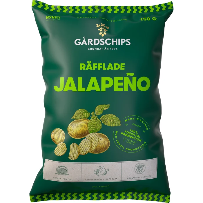 Potatischips Jalapeno 150g Gårdschips