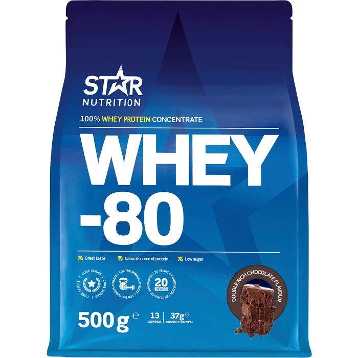Proteinpulver Whey 80 Choklad 500g Star Nutrition