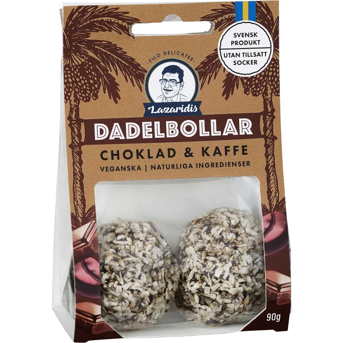 Dadelbollar choklad 90g Lazaridis