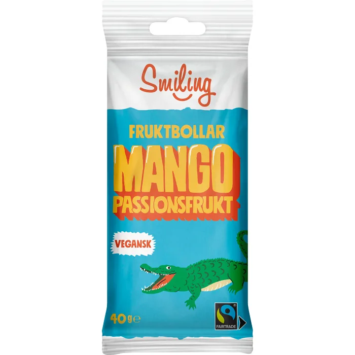 Fruktbollar Mango Passionsfrukt 40g Smiling