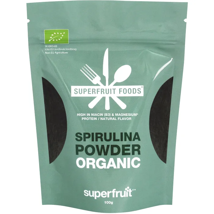 Spirulinapulver Organic 100g Superfruit Foods