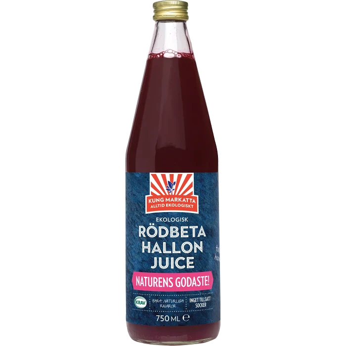 Rödbeta Hallon Juice KRAV 750ml Kung markatta