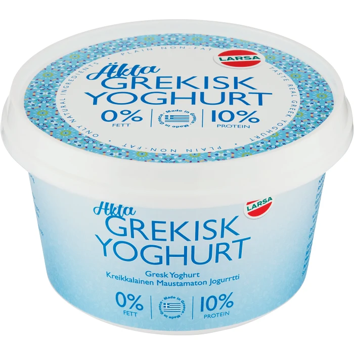 Grekisk Yoghurt 0% 500g Larsa foods