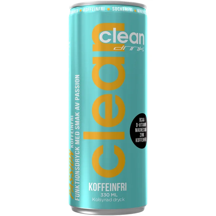 Funktionsdryck BCAA Passion Koffeinfri 330ml Clean Drink