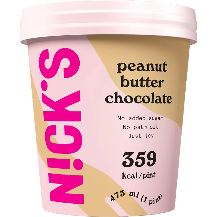 Glass Peanut Butter Chocolate 473ml Nick´s