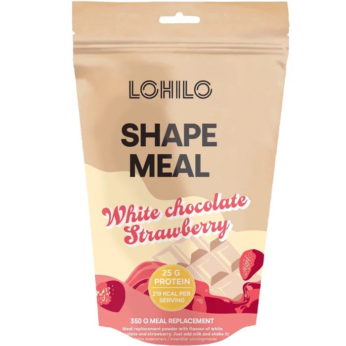 Måltidsersättning Shape Protein Strawberry White 350g Lohilo