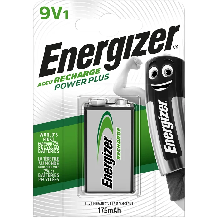 Batteri 9V Laddbart Power Plus Energizer