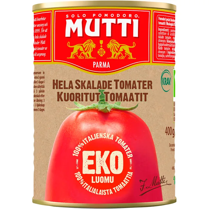 Hela Skalade Tomater 400g KRAV Mutti