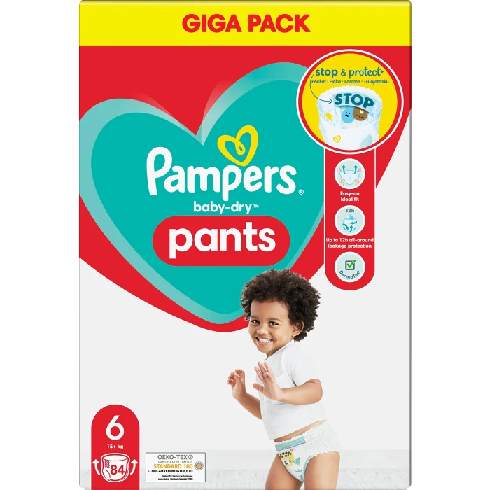Byxblöjor Baby Dry Pants 6 15+kg 84-p Pampers