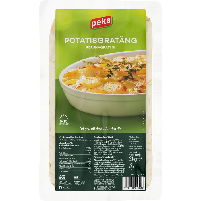 Potatisgratäng 2kg Peka