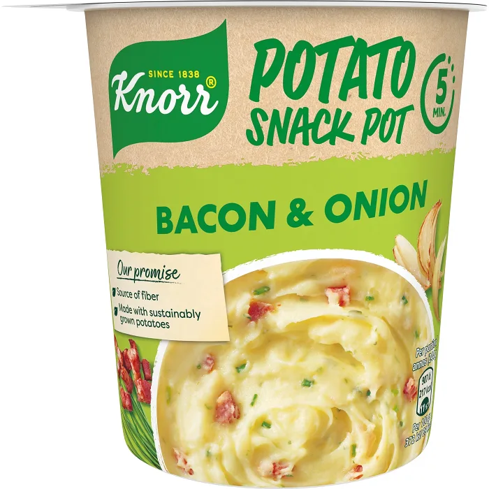 Potatismos Bacon & Lök Snack Pot 51g Knorr