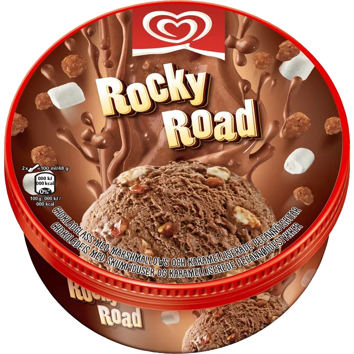 Glass Rocky Road 750ml GB Glace