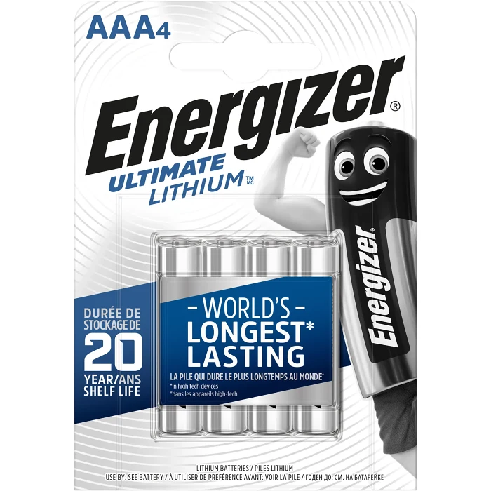 Batteri Lithium AAA LR03 4-p Energizer