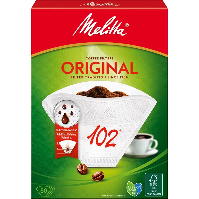 Kaffefilter Original Vit 102 80-p Miljömärkt Melitta