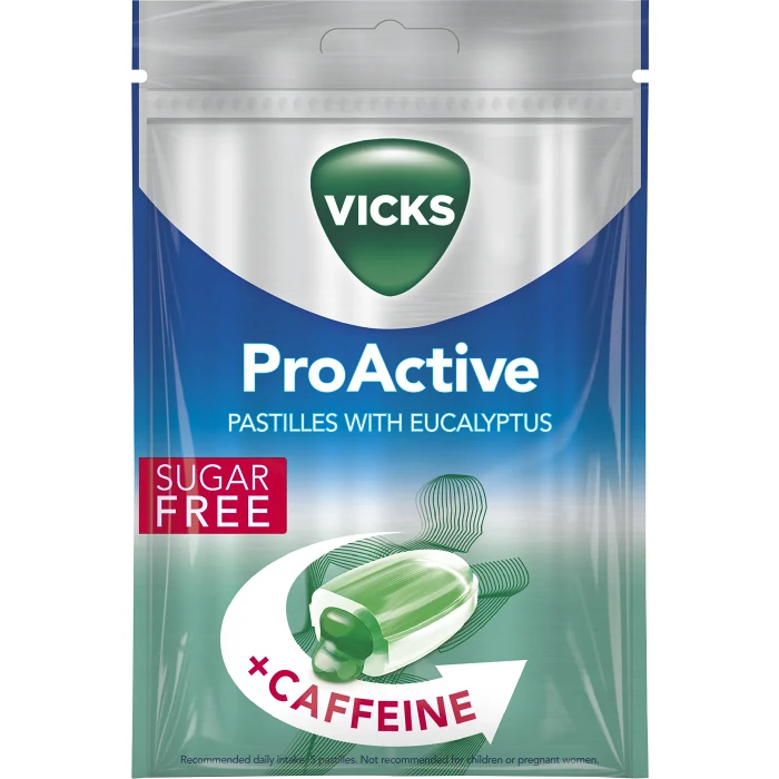 Halstablett ProActive Eukalyptus sockerfri 72g Vicks