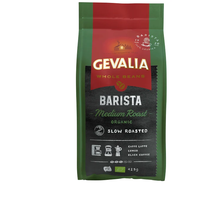 Kaffe Barista Medium Roast Hela Bönor Ekologiskt 425g Gevalia