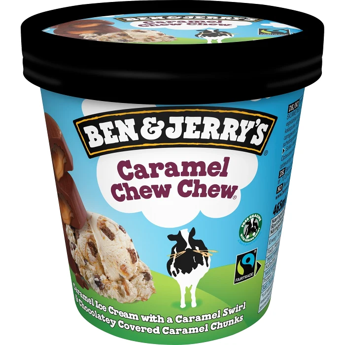 Glass Caramel Chew Chew 465ml Ben & Jerrys