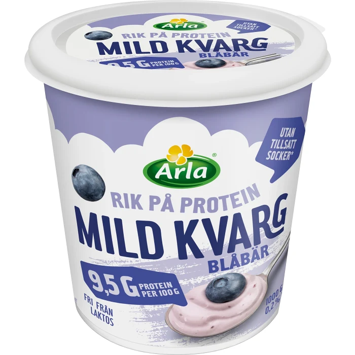 Kvarg Mild Blåbär 0,2% 1000g Arla®