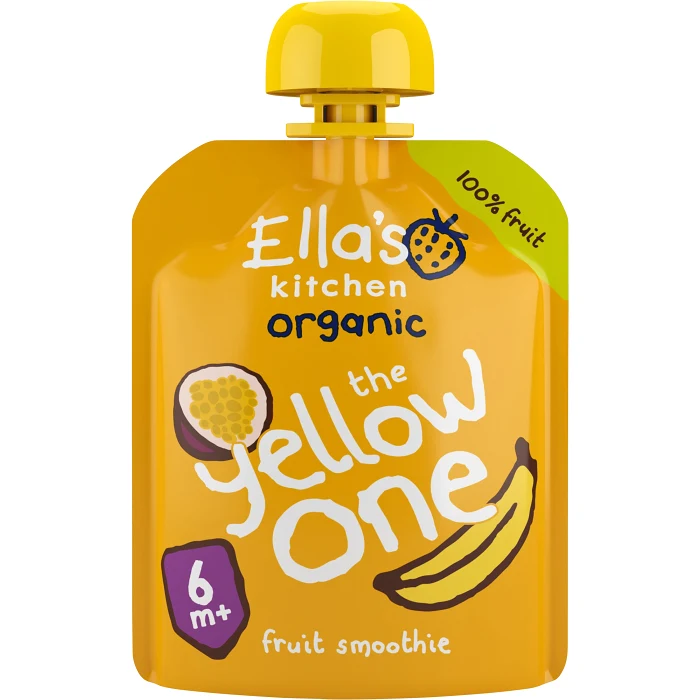 The yellow one Smoothie av blandade frukter Från 6m Ekologisk 90g Ellas Kitchen