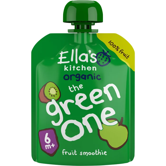 The green one Smoothie av blandade frukter Från 6m Ekologisk 90g Ellas Kitchen