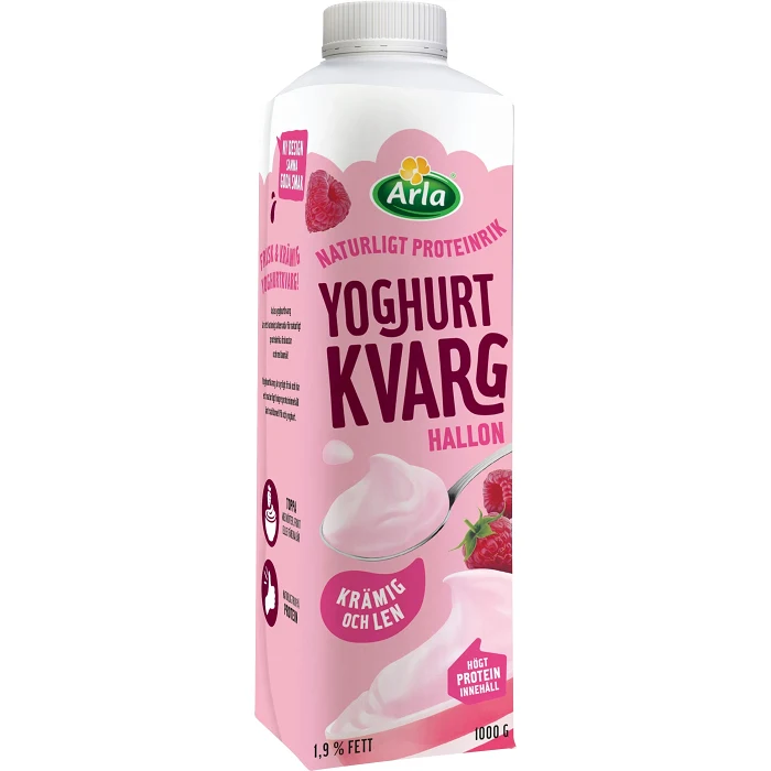 Yoghurtkvarg Hallon 1,5% 1000g Arla®