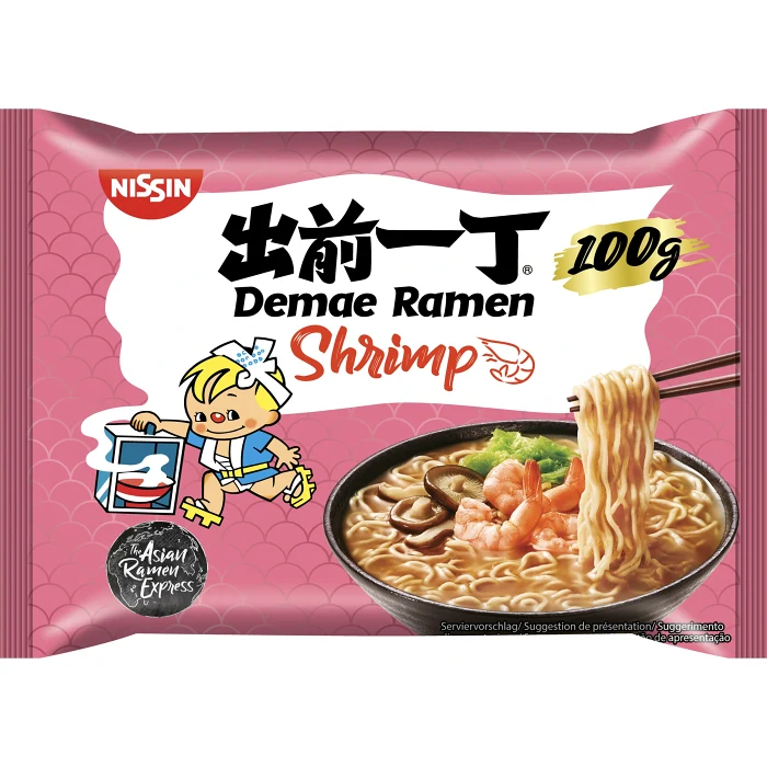 Nudlar Demae Ramen Shrimp 100g Nissin